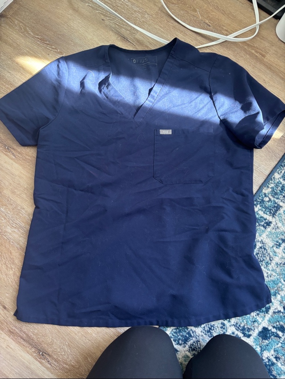 FIGS Women’s Navy V-Neck Scrub Top